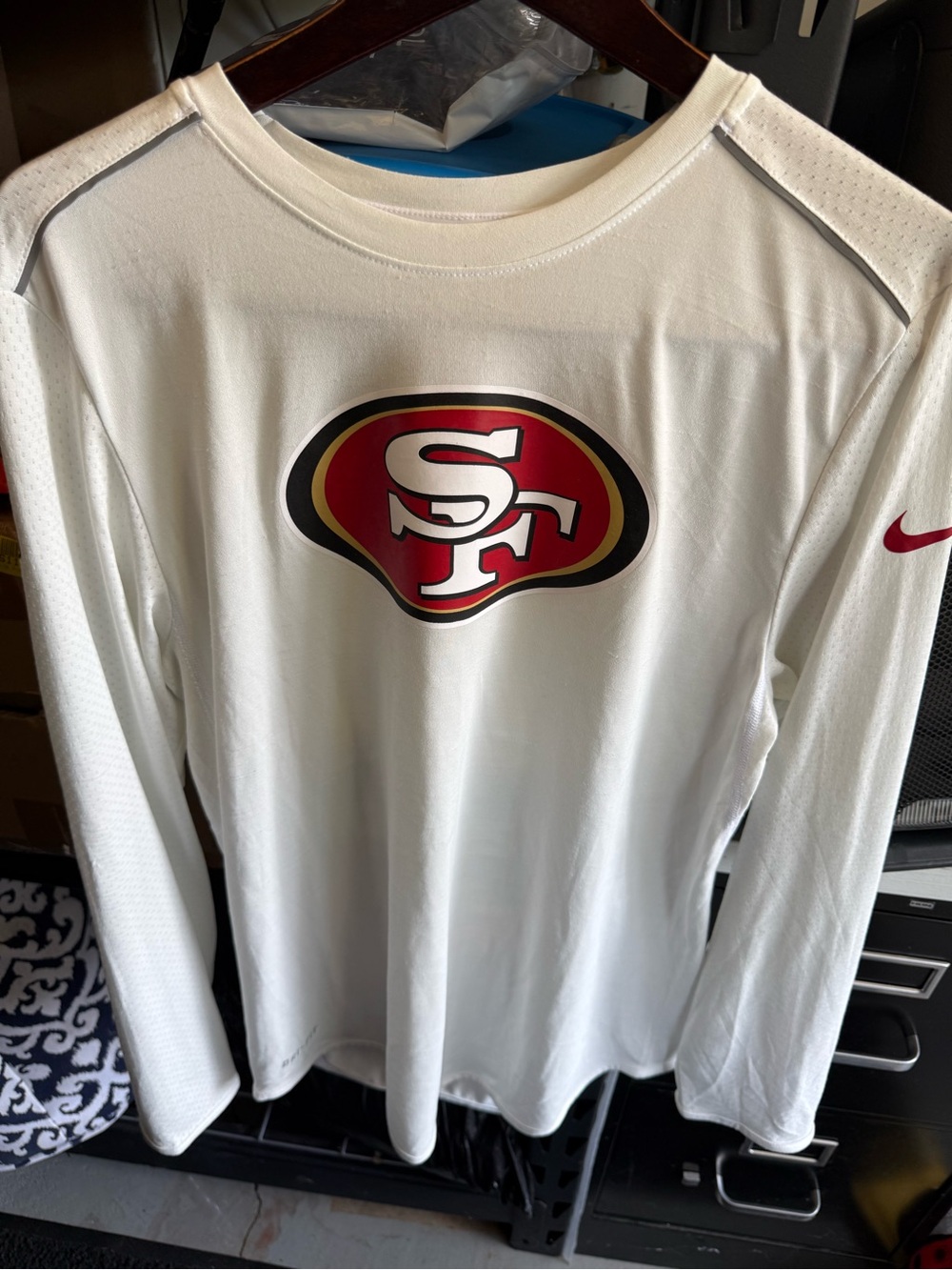 NFL White Dri-FIT Mesh Short Sleeve Shirt